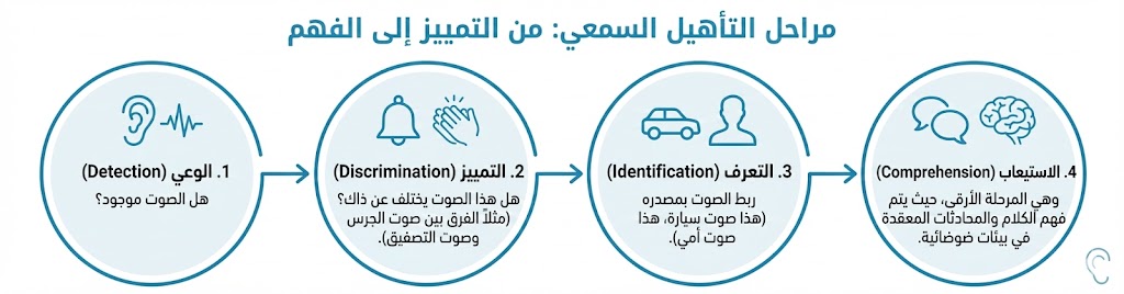  مراحل التأهيل السمعي: من التمييز إلى الفهم