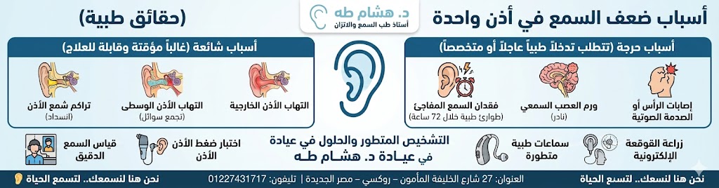 أسباب ضعف السمع في أذن واحدة